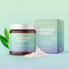 InnoNature Tonerde Maske mit Zink & Grüntee-Extrakt, ideal für die T-Zone. Naturkosmetik, natürlich & rein.
