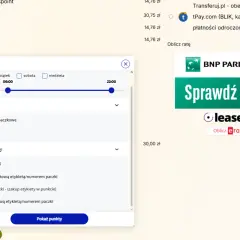 Filtrowanie punktów nadania GLS: zaznaczone "Punkty GLS" i "Nadanie paczki - (zakup etykiety w punkcie)".
