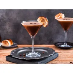 Elegancki coffee martini z pianką i palonym marshmallow. Idealny na deser.