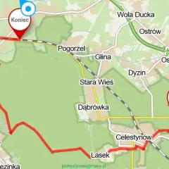 Trasa rowerowa z Otwocka przez Karczew, Celestynów i dalej w kierunku Pogorzela.