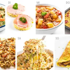 Vielfältige keto rezepte für jeden Tag: Salat, Auflauf, Omelett und mehr.