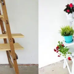 Kwietnik drewniany drabinka DIY: Zbuduj stabilny i piękny mebel!