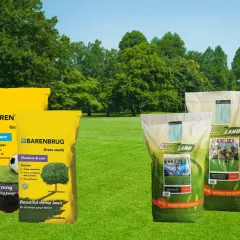 Wybierz jaka trawa na trawnik: Barenbrug "Shadow & sun" dla cienia i słońca, Baren "Play & sport" na regenerację, Agro Land "Stadion" lub "Angielska Murawa".