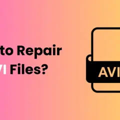 Learn how to repair AVI files on your Mac. This graphic shows the text "How to Repair AVI Files?" next to an AVI file icon.