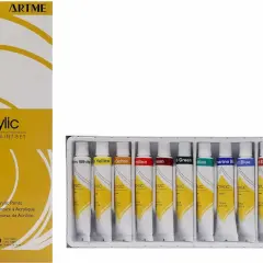 Set di colori acrilici per colorare la resina con acrilici. Tubetti da 12ml in varie tonalità.