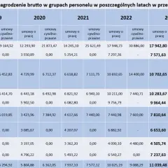 Wynagrodzenie brutto neurologopedy w szpitalu, w zależności od umowy i roku, waha się od 0 do ponad 46 tys. zł.