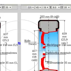Porównanie rozmiarów opon dla Skoda Octavia 3: 225/40 R18 vs 225/45 R18. Różnice w średnicy koła i ET.