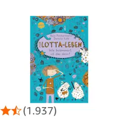 Lotta-Leben: Ein Mädchen mit zwei Schafen, das sich fragt: "Wie belämmert ist das denn?