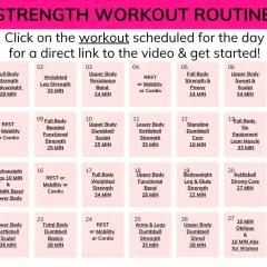 Plan treningowy Simple Mom Fitness pokazuje, co ile zmieniać plan treningowy, oferując różnorodne ćwiczenia siłowe i cardio przez 4 tygodnie.
