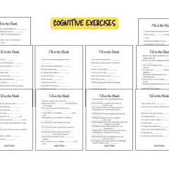 Exercice cognitif ergothérapie : des phrases à compléter pour stimuler la mémoire et la créativité.