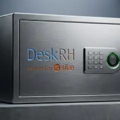 Coffre fort numérique DeskRH, solution pour l'obligation employeur. Sécurisé par empreinte digitale et clavier numérique.
