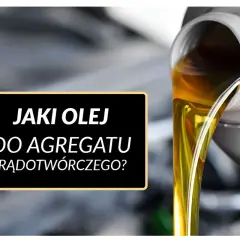 Jaki olej do agregatu prądotwórczego 4-suw? Złoty płyn leje się z pojemnika, sugerując wybór odpowiedniego smarowania.