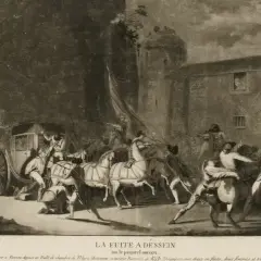 La fuga de Varennes: el rey Luis XVI y su familia son detenidos en su intento de escape nocturno.