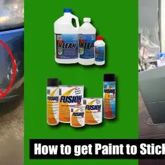 Per verniciare plastica auto: pulizia con KBS Klean e primer Fusion per un'adesione perfetta. Evita distacchi!
