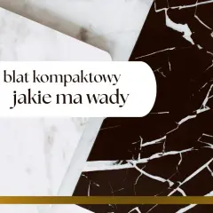 Blat kompaktowy – jakie ma wady? Elegancki design z kontrastującymi wzorami marmuru.