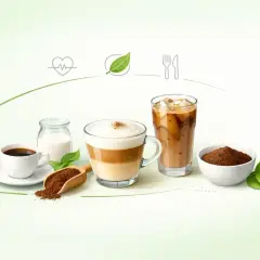 Kawa z mlekiem i lodem, ziarna, mleko i proszek kawowy. Zastanawiasz się, jaka kawa jest najzdrowsza?