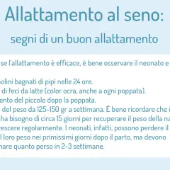 Segni di un buon allattamento: pannolini bagnati, feci da latte, rilassamento e aumento di peso. Un momento in allattamento sereno per mamma e neonato.