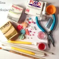 Zestaw do modelowania dla dzieci: modelina Sculpey, Fimo, ozdoby, narzędzia. Idealna ceramika dla dzieci do tworzenia pierwszych dzieł.