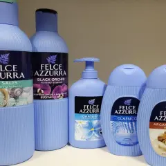 Włoskie kosmetyki Felce Azzurra: żele pod prysznic Sea Salts, Black Orchid, Classico i Argan Sublime. Idealne na prezent!
