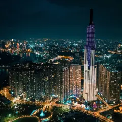 Ho-Chi-Minh-Stadt bei Nacht, ein Leuchtturm der Hoffnung für den Vietnam ETF.
