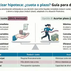 Guía para decidir si amortizar hipoteca: reducir cuota para liquidez o acortar plazo para ahorrar intereses.