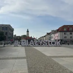 #Białystok na Rynku Kościuszki, sercu białostockiego starego miasta.