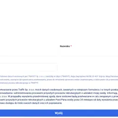 Formularz rekrutacyjny z polami na dane kandydata i klauzulą RODO.