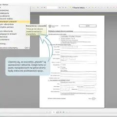Menu "Widok" w programie PDF-XChange Viewer, gdzie można aktywować pasek narzędziowy, jak zręczny **akrobat** dostosowuje się do potrzeb użytkownika.