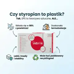 Czy styropian to plastik? Tak, EPS to tworzywo sztuczne, ale składa się w 98% z powietrza, jest lekki, trwały i stabilny.
