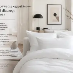 Biała pościel z bawełny egipskiej, symbol luksusu i komfortu. Jej wyjątkowa jakość zapewnia niezrównaną miękkość i trwałość.