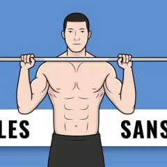 Un homme musclé soulève une barre avec des poids, développant son muscle épaule sans douleur.