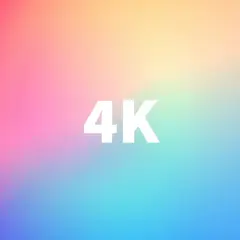 Tęczowe tło w **4k rozdzielczość** z białym napisem "4K".