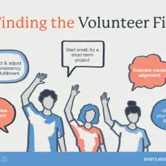 Finding the Volunteer Fit: tips on how to start volunteering, why volunteer is important for personal growth and community impact.
