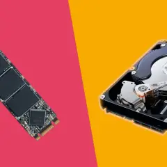 Vergleich: moderner M.2-SSD-Aufbau einer Festplatte vs. klassische HDD.