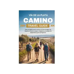 Peregrinos caminan por la ruta de la plata, un camino antiguo de España, guiados por un libro de Liam Benedict.