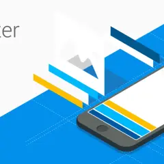 Le logo Flutter et un smartphone affichant une interface colorée, symbolisant le développement d'applications avec ce langage.