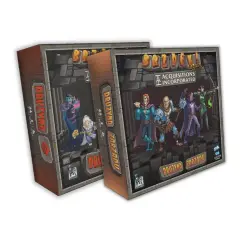Brzdęk! Legacy: Drużyna Zarządu. Zestaw pudełek gry planszowej z postaciami fantasy.