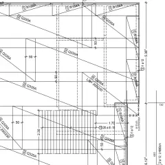 Stahlbeton Zeichnung mit Bewehrungsdetails und Maßen.