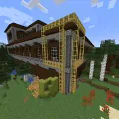 Jak zrobic rusztowanie w mc? Zobacz, jak zbudować bambusowe rusztowanie wokół domu w Minecraft.