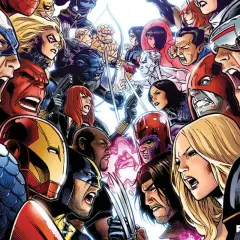 Captain America, Iron Man, Wolverine, et al. affrontent Magneto et les X-Men. Une bataille épique entre Marvel et DC.