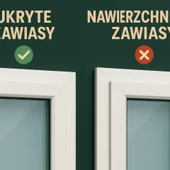 Okna z ukrytymi zawiasami są bardziej awaryjne od klasycznych? Porównanie dwóch typów okien: z ukrytymi i nawierzchniowymi zawiasami.