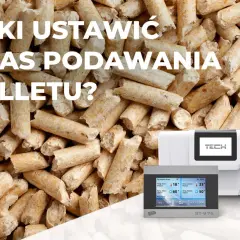 Palnik Venma: jak ustawić czas podawania pelletu? Sterownik TECH ST-976 pokazuje temperaturę kotła i bojlerów.