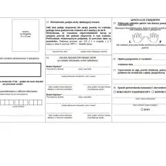 Wniosek o paszport wymaga podania danych osobowych, płci, podpisu, a także zgody rodziców dla nieletnich. Potrzebne są też informacje o opłacie i sposobie potwierdzenia tożsamości.