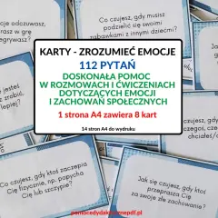 Karty do rozmów o emocjach, które pomogą jak zrozumieć dziecko. 112 pytań o uczucia, relacje i zachowania.