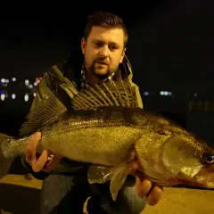 Wędkarz z nocnym połowem. Ten sandacz to dowód, że odpowiednie przynęty z listy top 10 przynęt na sandacza działają!
