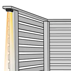 En illustration av en soptunneskydd med en ljusstråle som lyser ner.
