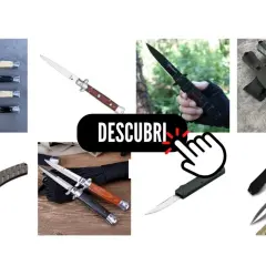 Variedad de navajas de seguridad, algunas automáticas y otras de estilo clásico, listas para descubrir.