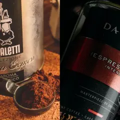 Kawa rozpuszczalna czy sypana? Na zdjęciu Bialetti Moka Express i Davidoff Espresso 57.
