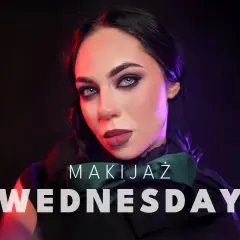 Dramatyczny makijaż na środę. Ciemne smoky eyes i matowa, burgundowa szminka.