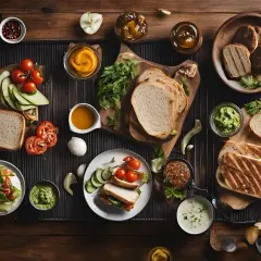 Zielone pasty, pomidory, ogórki i pieczywo – idealne składniki na kanapki, gdy szukasz co zamiast awokado w diecie.